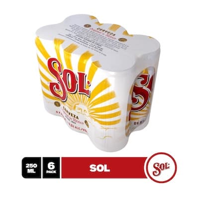 Six Pack de Cervezas Sol