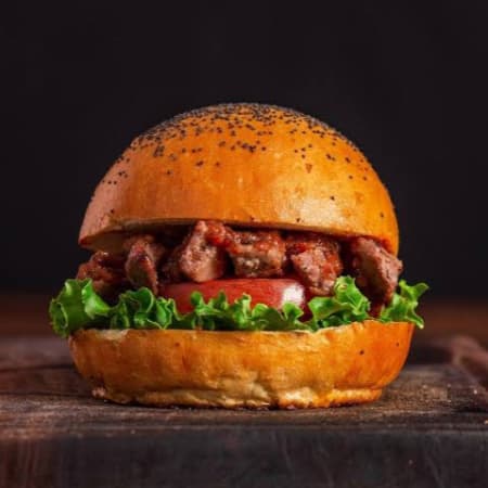 HAMBURGUESA TIRAS BBQ