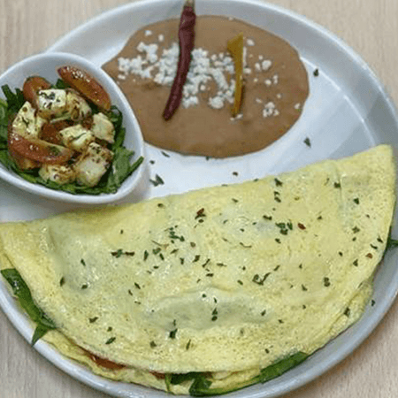Omelette Espinaca y Queso Panela