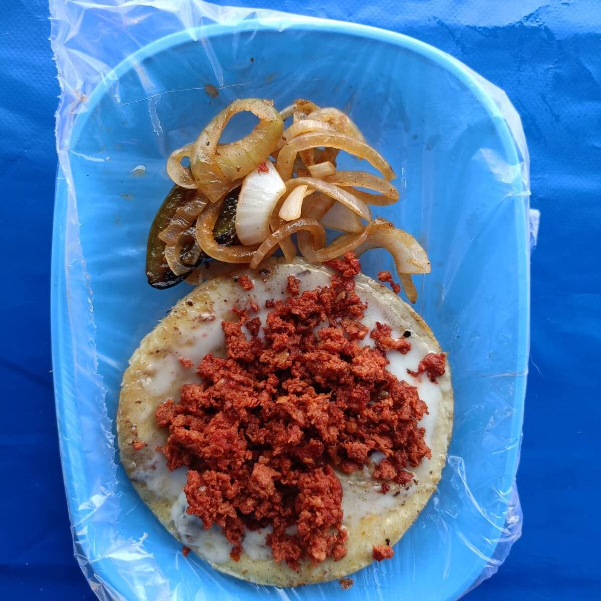 5 Tacos de Chorizo