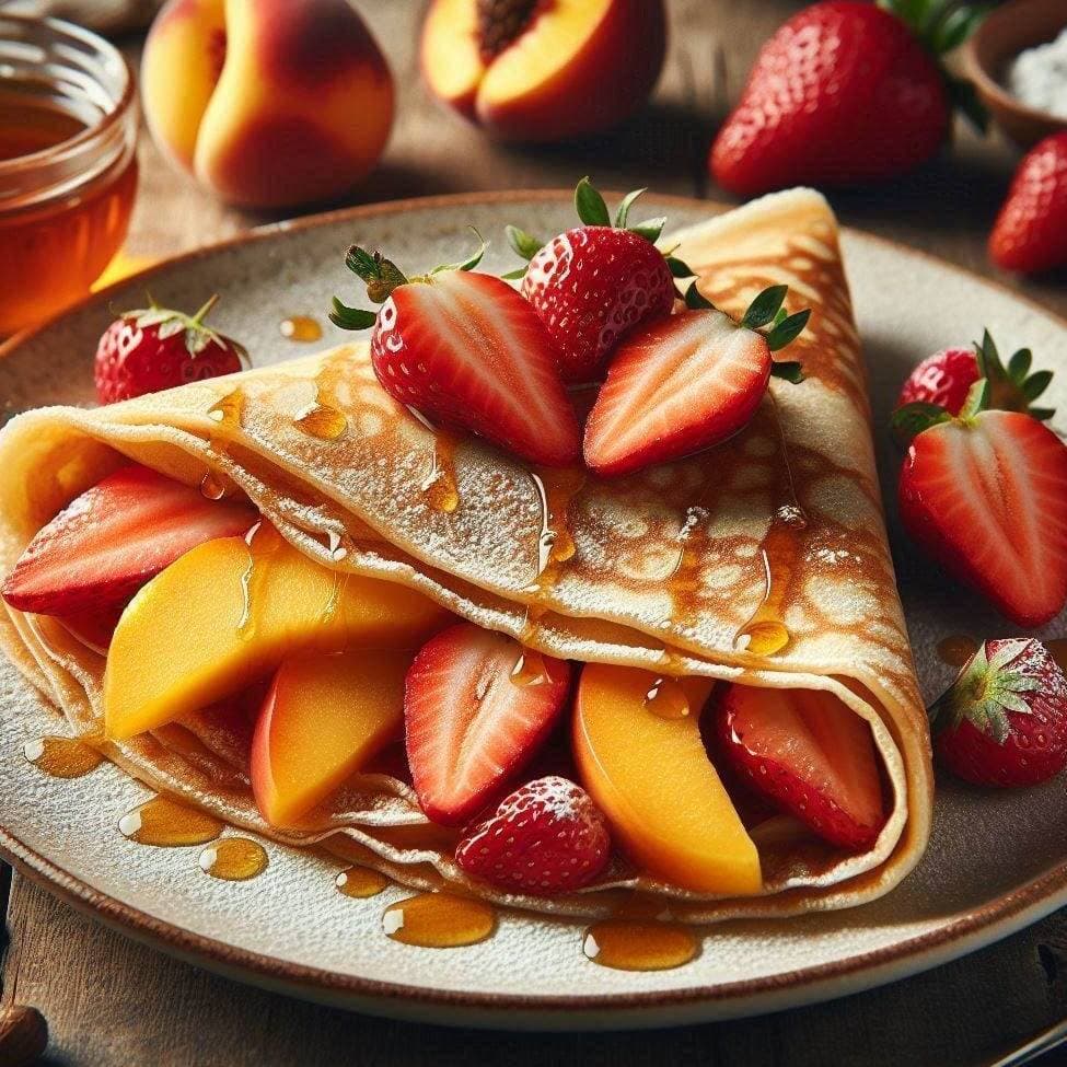 Crepa de Durazno y Fresa