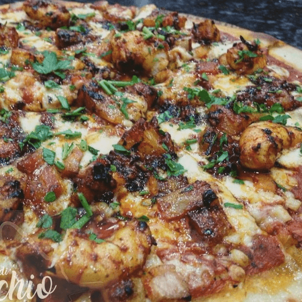 Pizza Camarones al Mezcal
