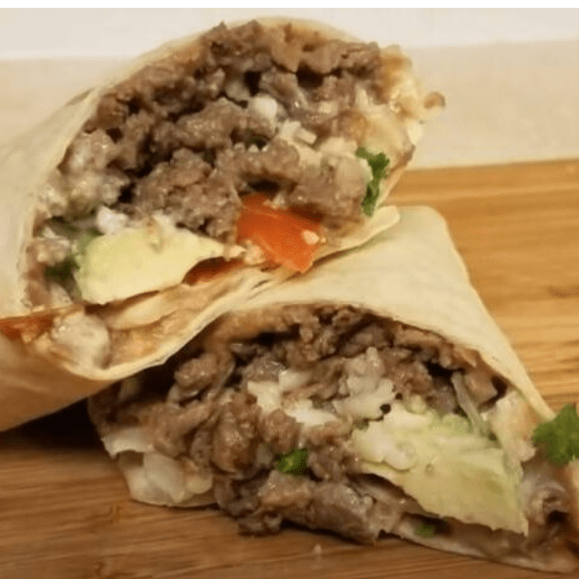 Burrito de Bistec con Tocino