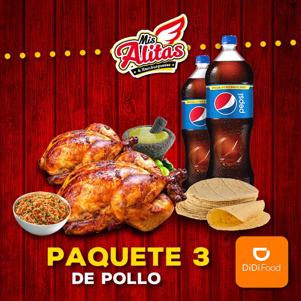 Paquete 3 de Pollo Rostizado