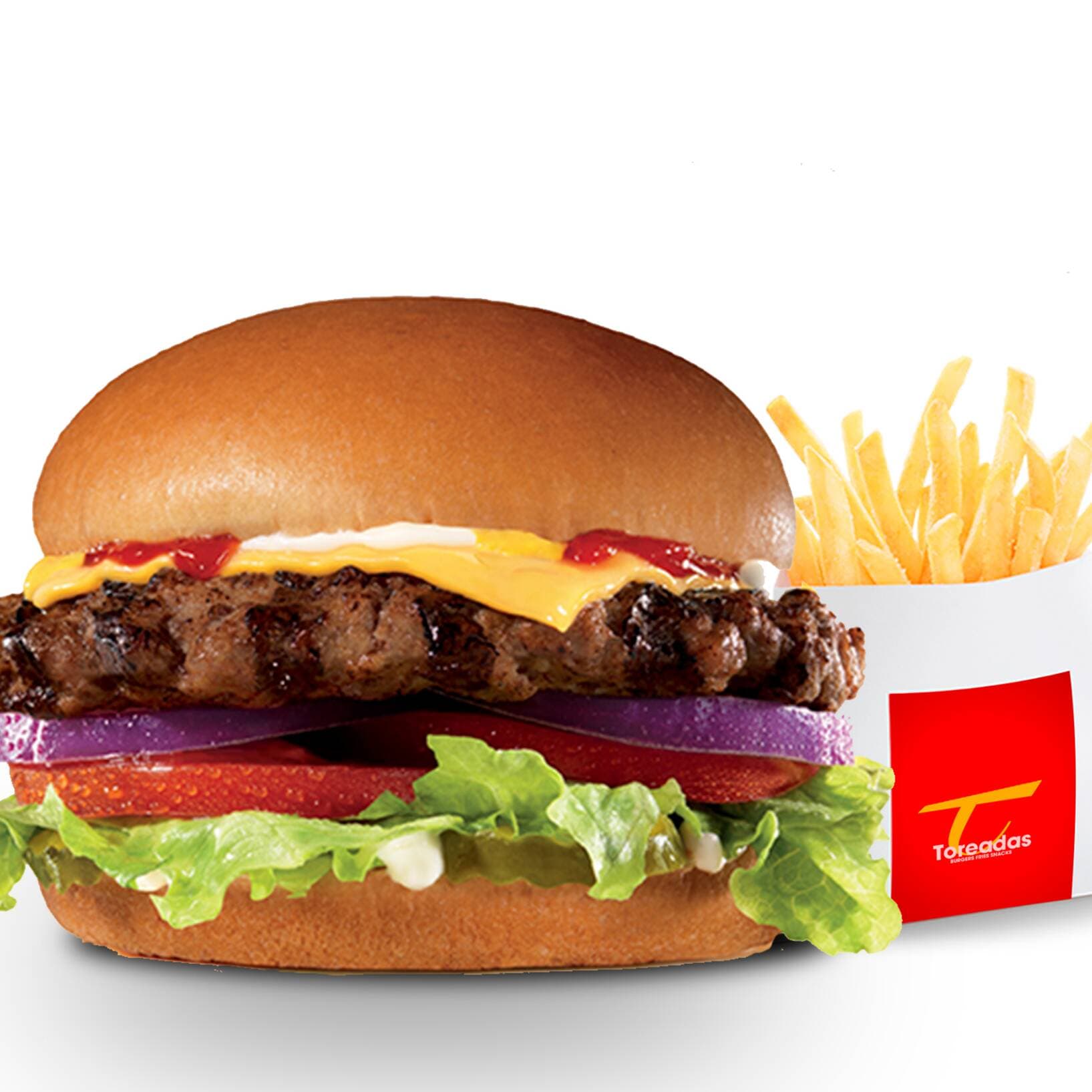 CLASICA 1/4 + PAPAS FRITAS