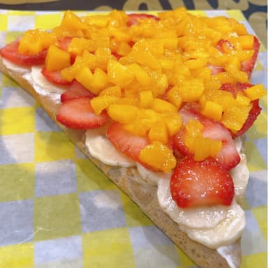 Bendita Philadelphia con frutas 🍓🍌🍑