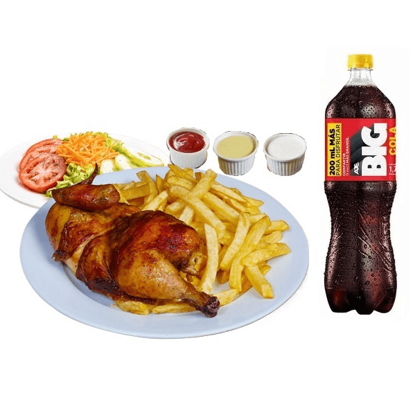 1/2 Pollo a la Brasa + Big Cola 1.7 L