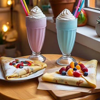 Combo Pareja 2 Frappes más 2 Mega Crepas de Fruta.
