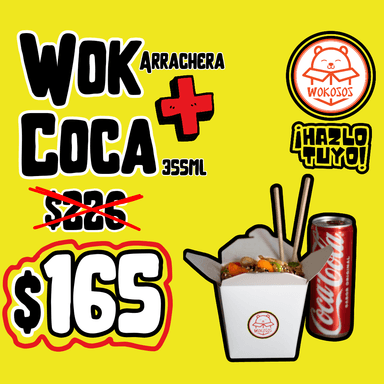 Combo Wok Arrachera + Coca