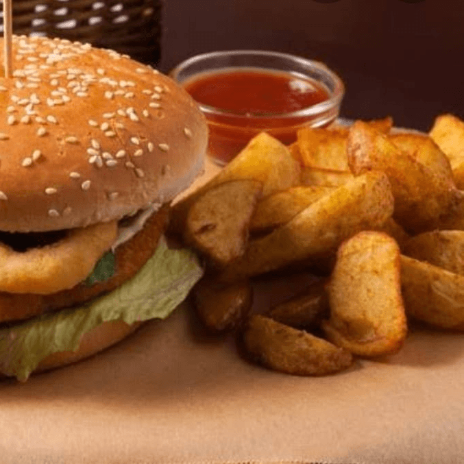 Pareja Pollo con Papas