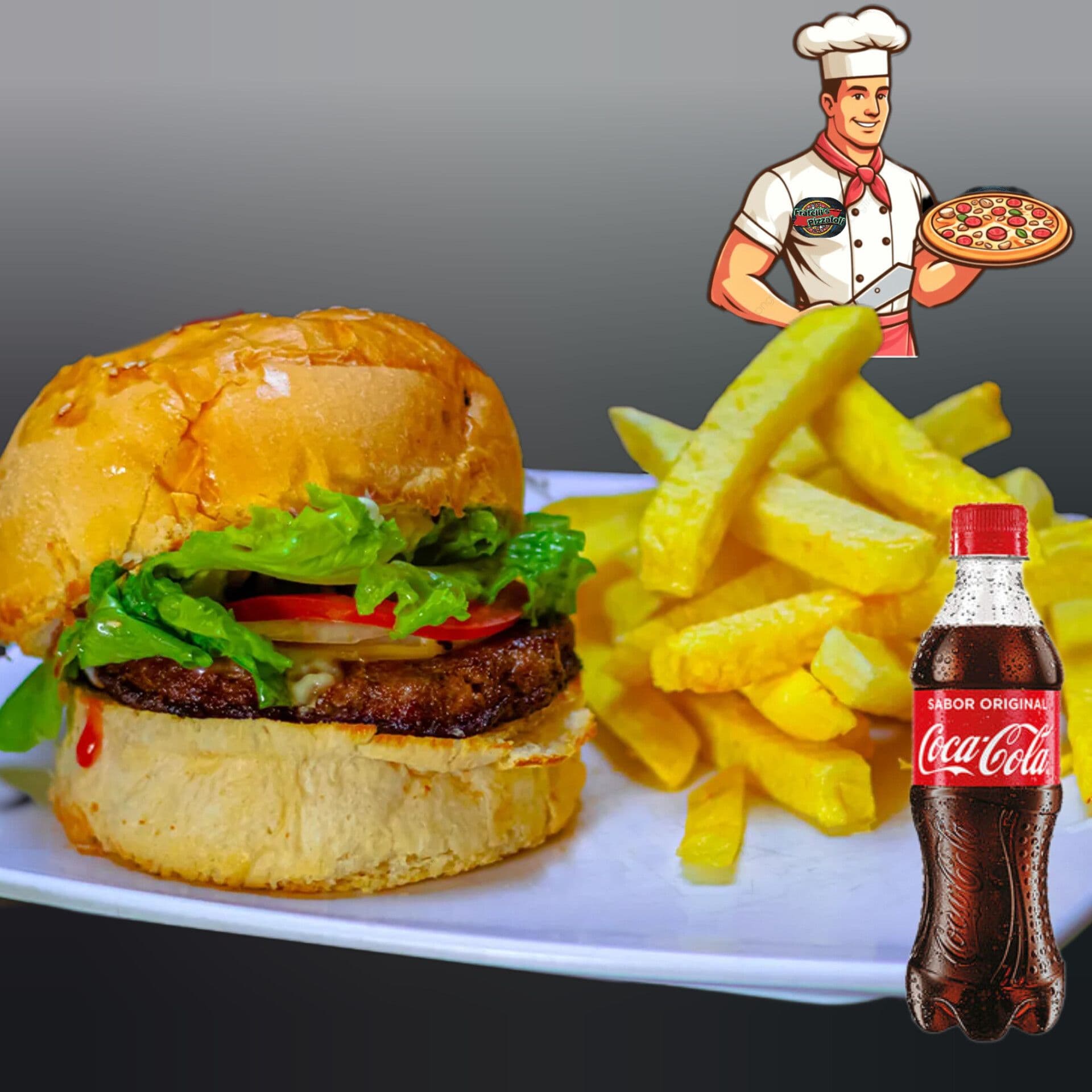 COMBO FRATELLI'S HAMBURGUESA+PAPAS+GASEOSA🌟
