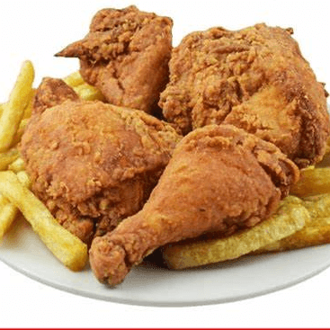 medio pollo frito