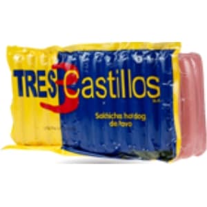 SALCHICHA 3 CASTILLOS HOTDOG GRANEL 250 GR