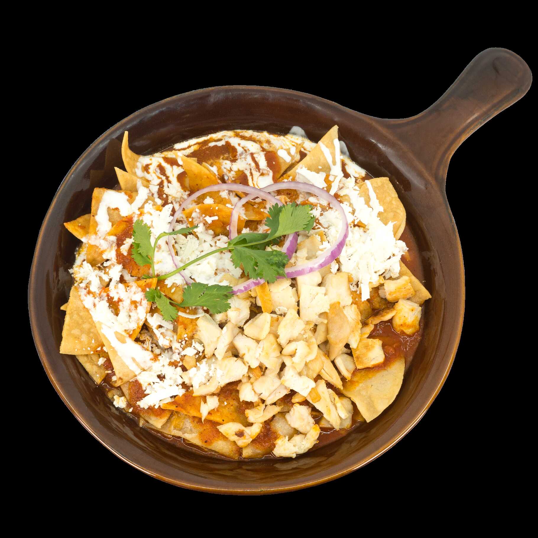 Chilaquiles Rojos con Pollo+ Jamaica 1/2