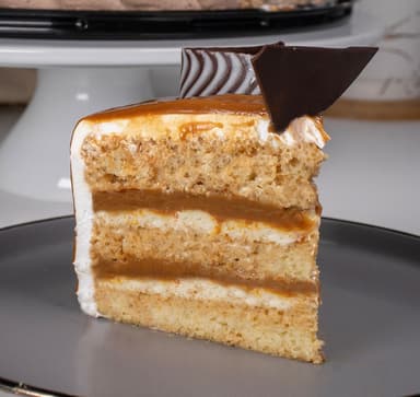 Rebanada Pastel Suspiro De Cajeta