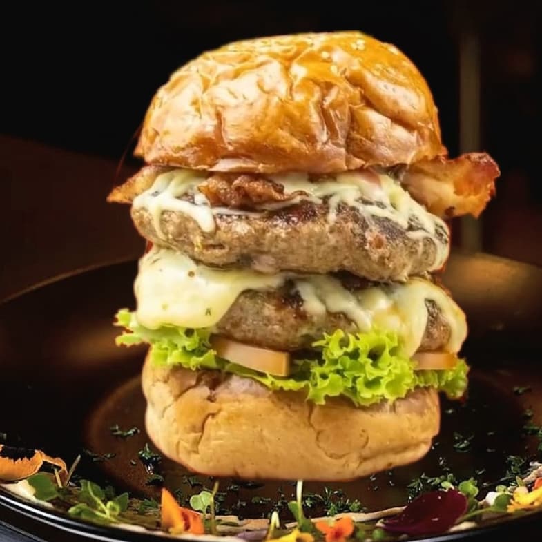 Burger Doble En Todo 200gr + Papas