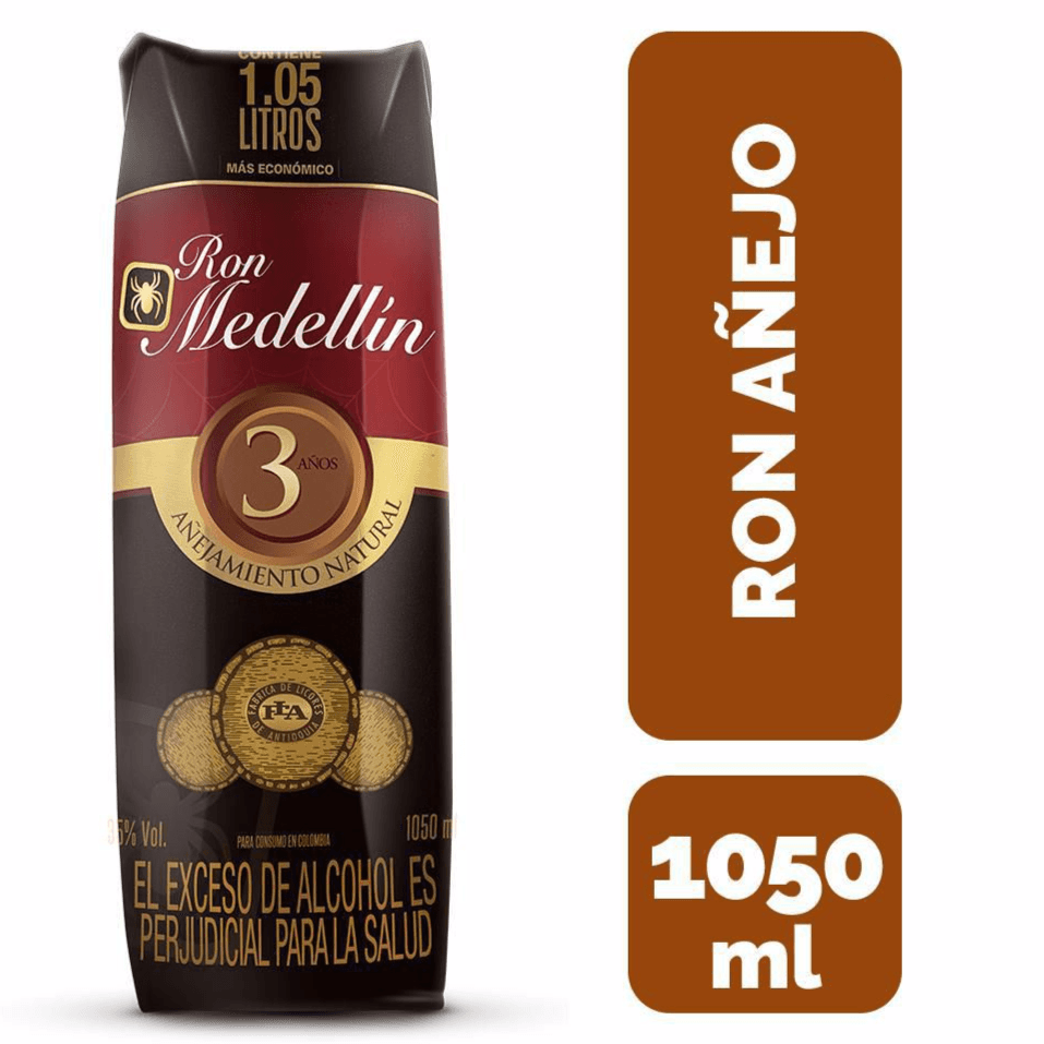 Ron Medellin 3 años 1050ml