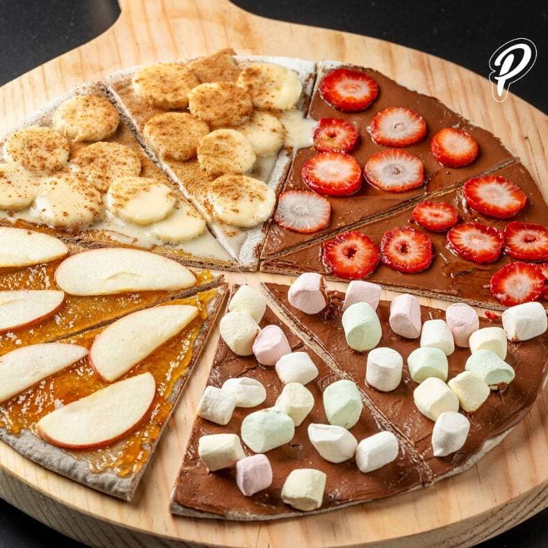 Pizza de Nutella con Mazapán