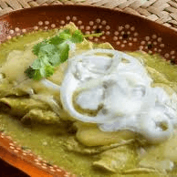 ENCHILADAS POBLANAS CON POLLO,