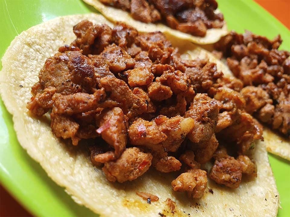 Orden de Tacos de Cecina Enchilada 5 pza