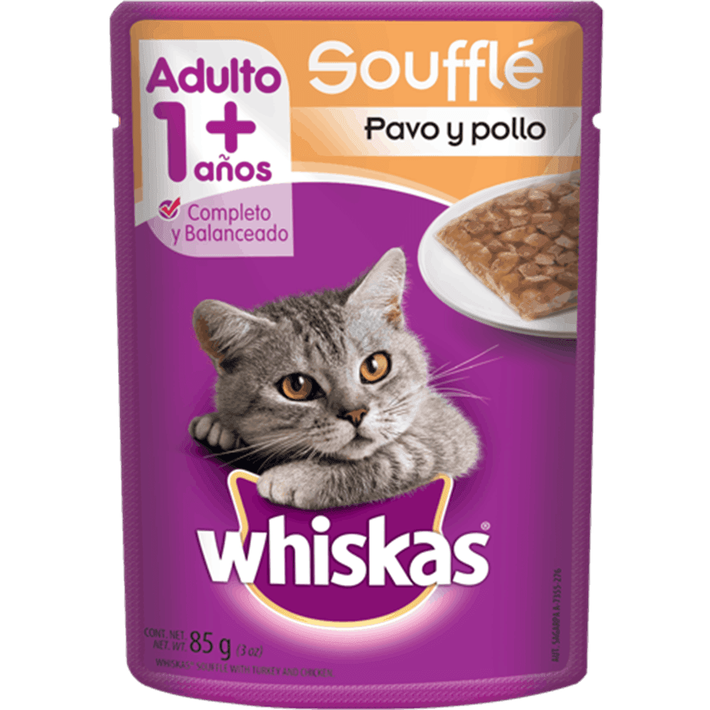 WHISKAS JELLY POUCH POLLO Y PAVO