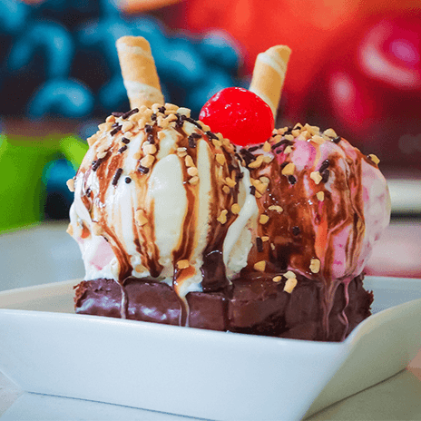 Brownie con Helado