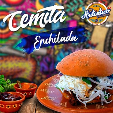 Cemita de Carne Enchilada