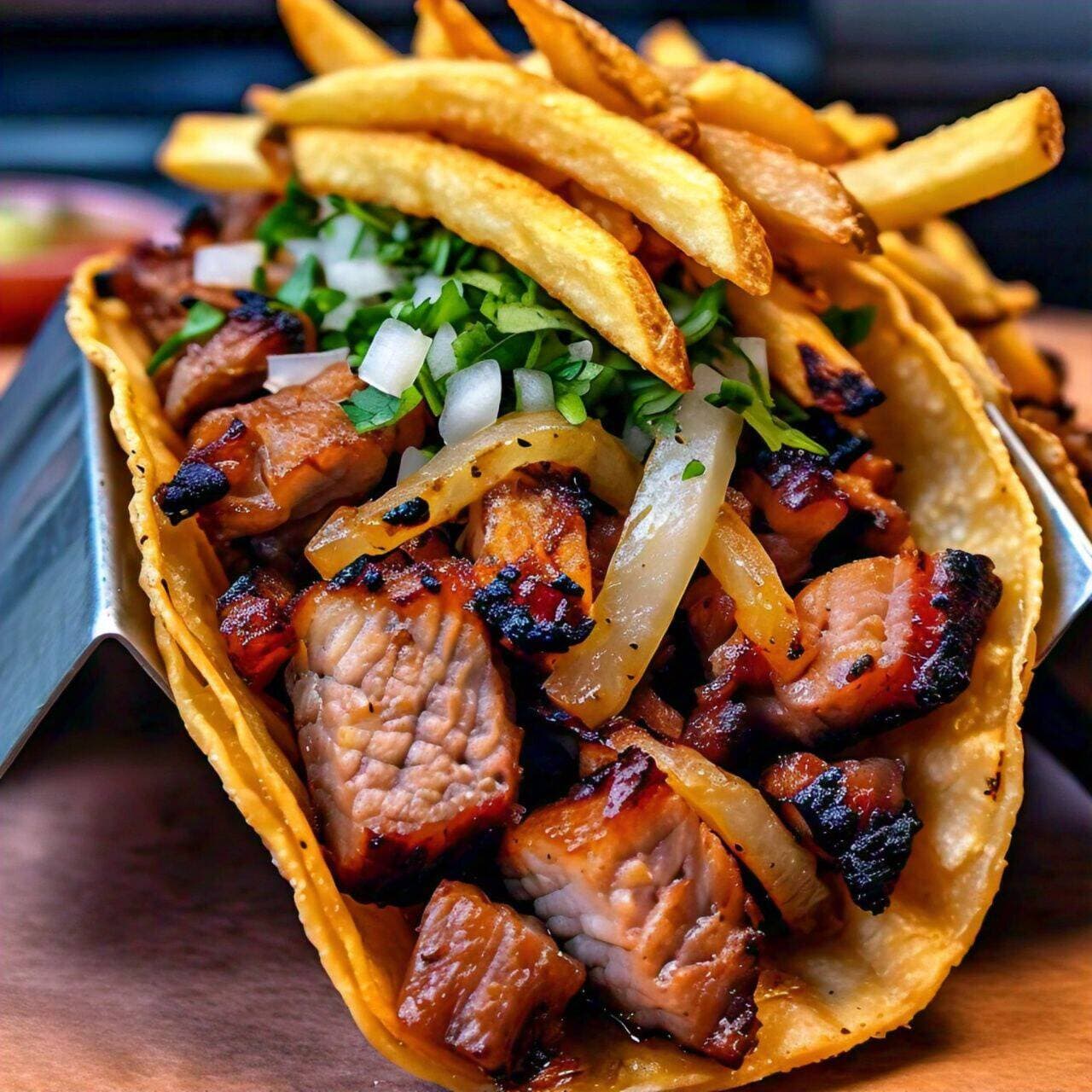 Taco Pastor al Carbón (c/Papas)