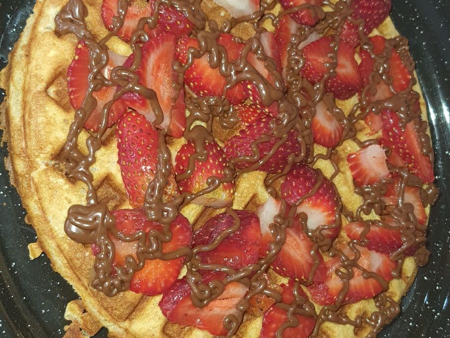 Waffle de Nutella y Fresa