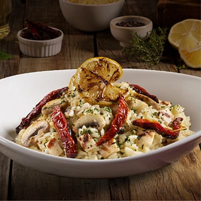 Risotto ai funghi e pollo