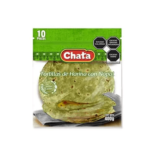 TORTILLA DE HARINA C/NOPAL 400G
