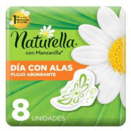 Toallas Sanitarias Naturella Día Manzanilla 8 Pz