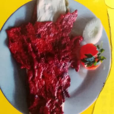 Huarache de Cecina Adobada con Queso