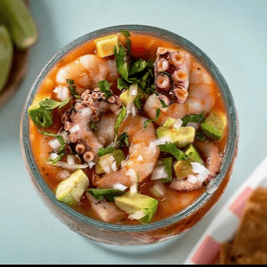Coctel de Camarón con Pulpo