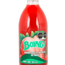 Boing de fresa vidrio
