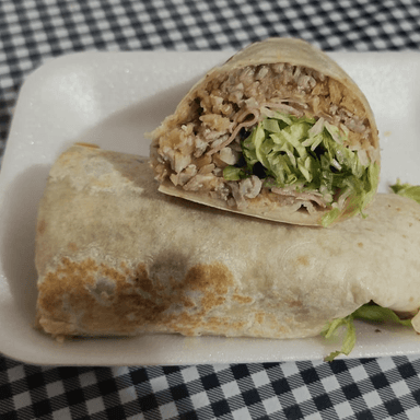 Burrito Mediano de Bistec con Jamon y Queso