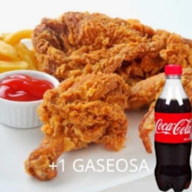1/4 POLLO BROSTER + GASEOSA