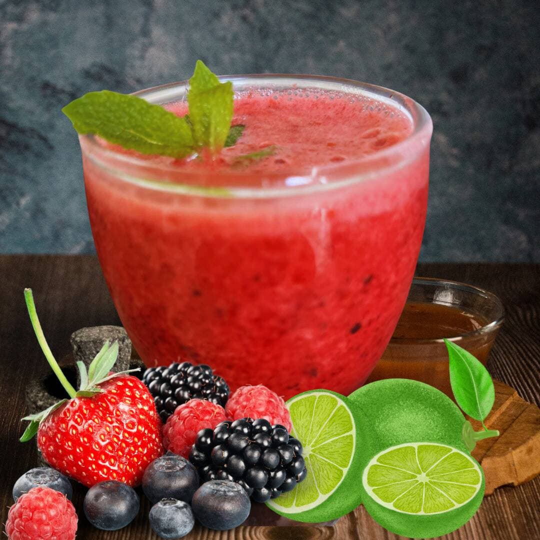Bebida de Limón con Frutos Rojos