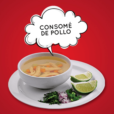 Consome de pollo y verduras
