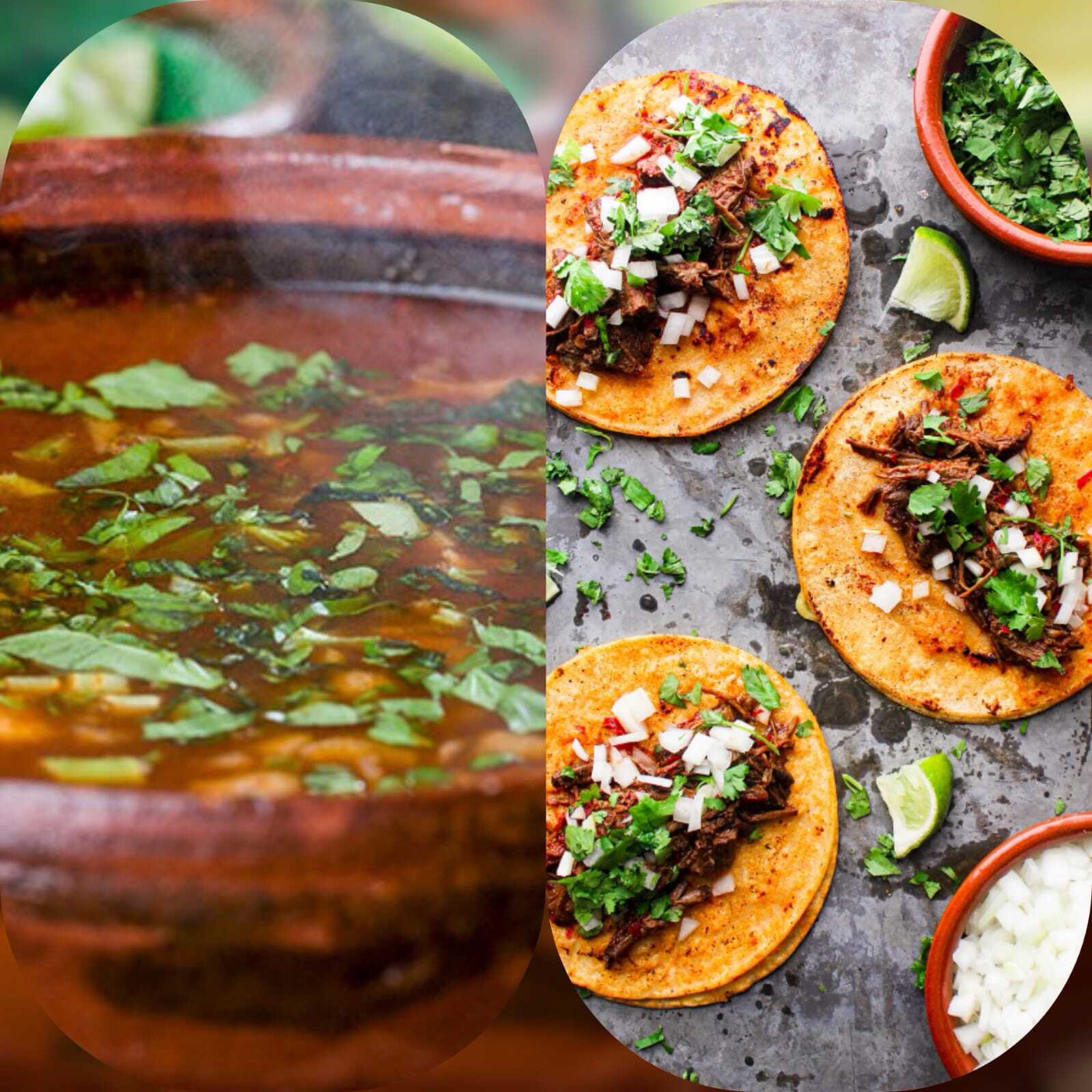 Consomé y 2 Tacos de Birria