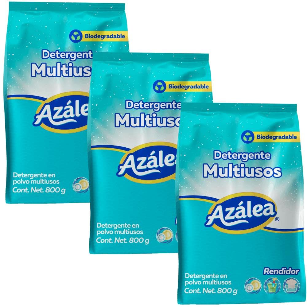 3 DETERGENTE AZALEA MULTIUSOS 800G