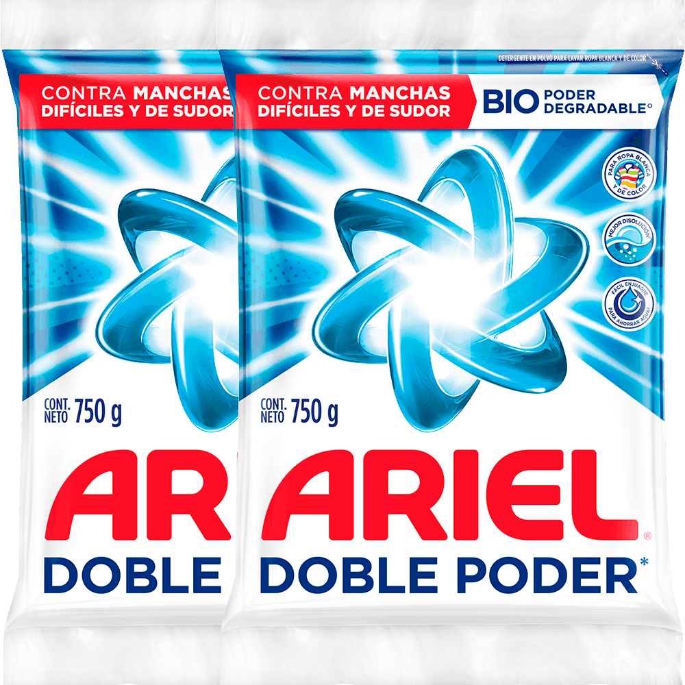2 Ariel Regular Polvo 750gr