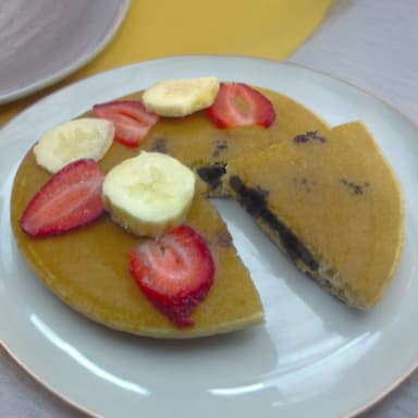 Hot Cake Relleno de Nutella, con Fruta (1 Pieza)