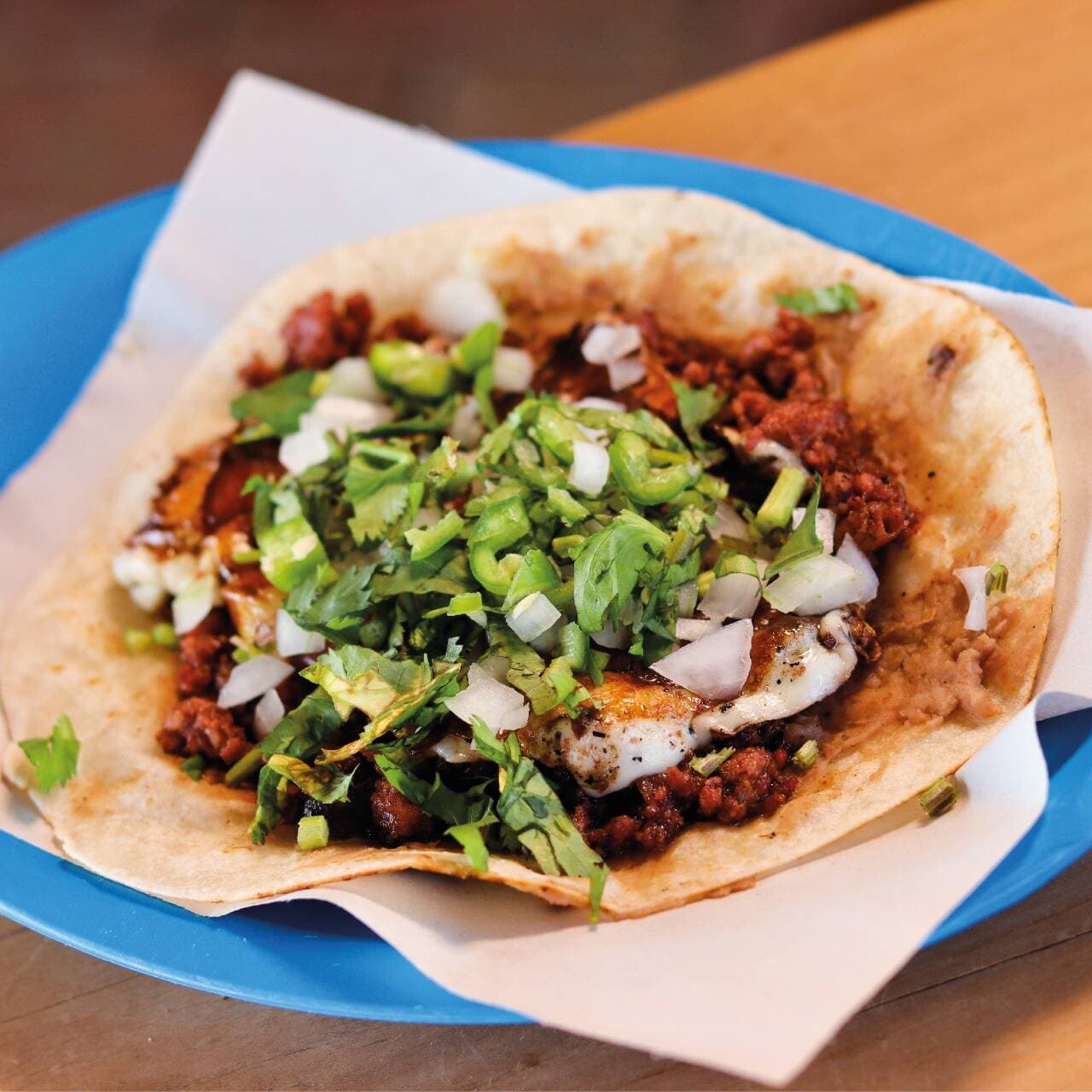 Quesadilla de Chorizo con Frijoles