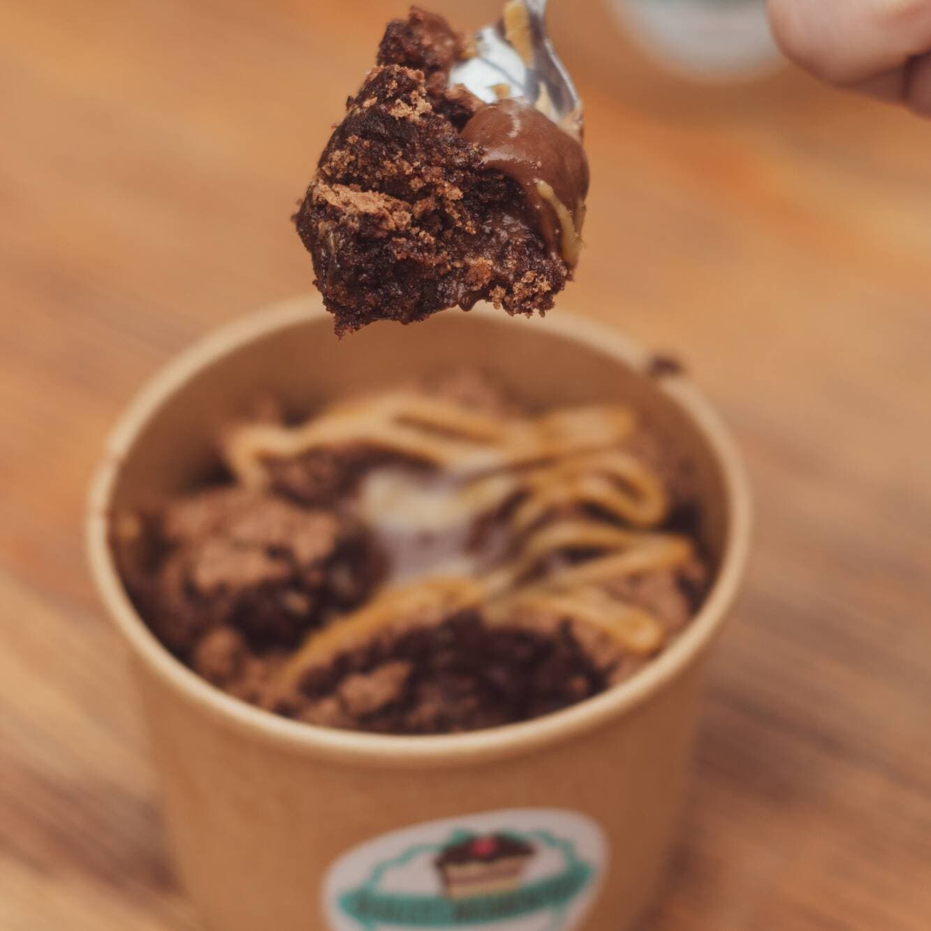 Cuchareable Volcán de Brownies
