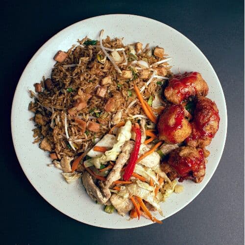 Arroz Chino y Croquetas de Pollo