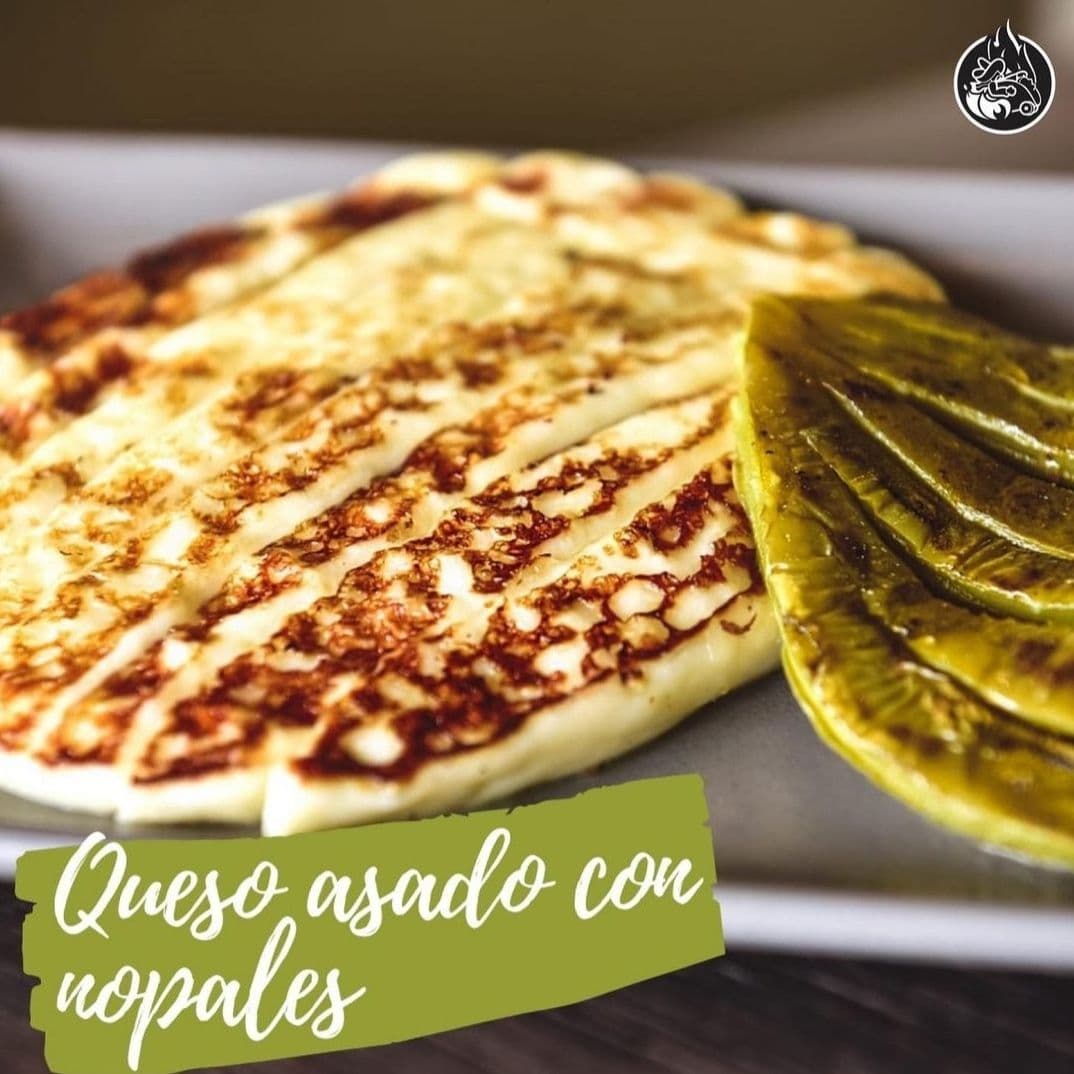 Queso Asado con Nopales