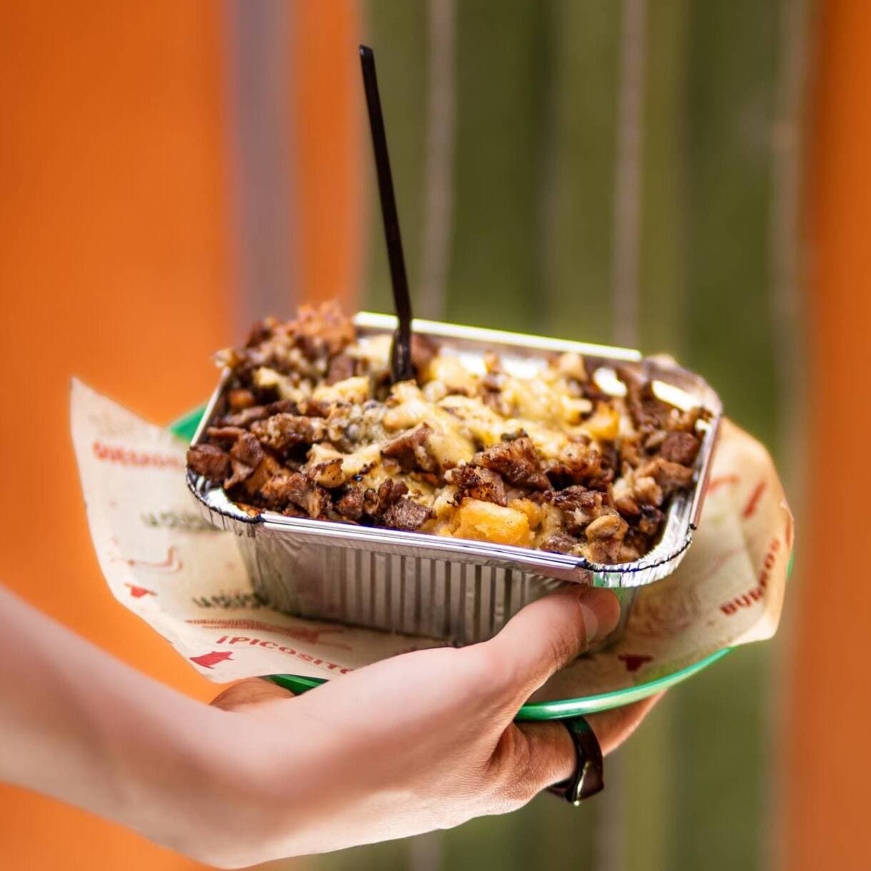 Papa Asada con Carne 330gr