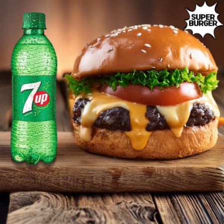 Burger Clásica + Gaseosa 7up