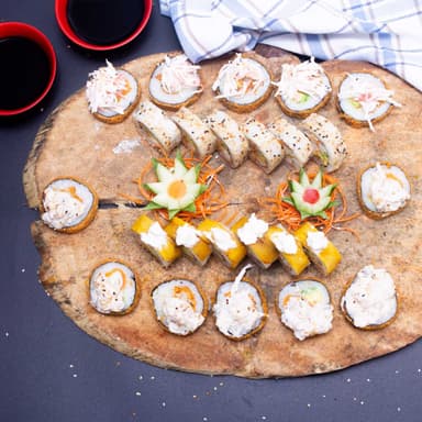 12 Califonia Tmpra+ Arroz Mongol 500 Gr+bebida
